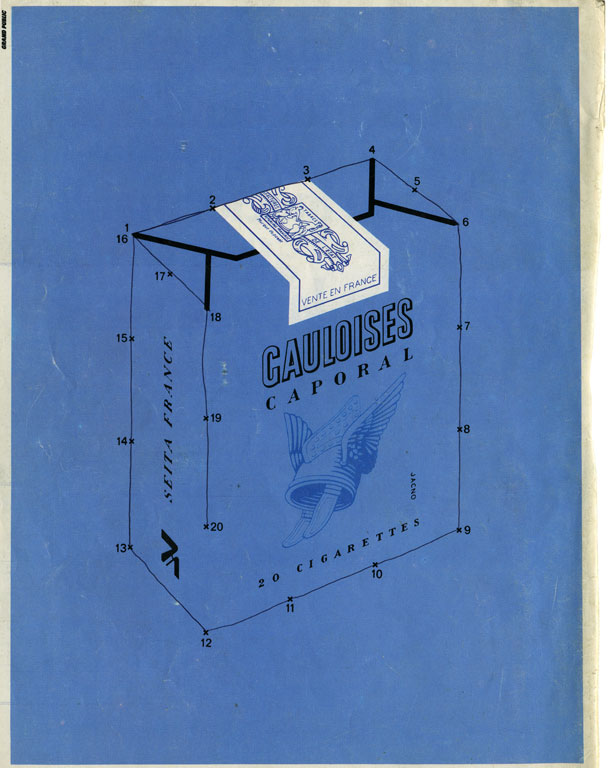 Claude Closky, ‘Untitled (Gauloises)’, 1992, ballpoint pen on paper, 30 x 24 cm.